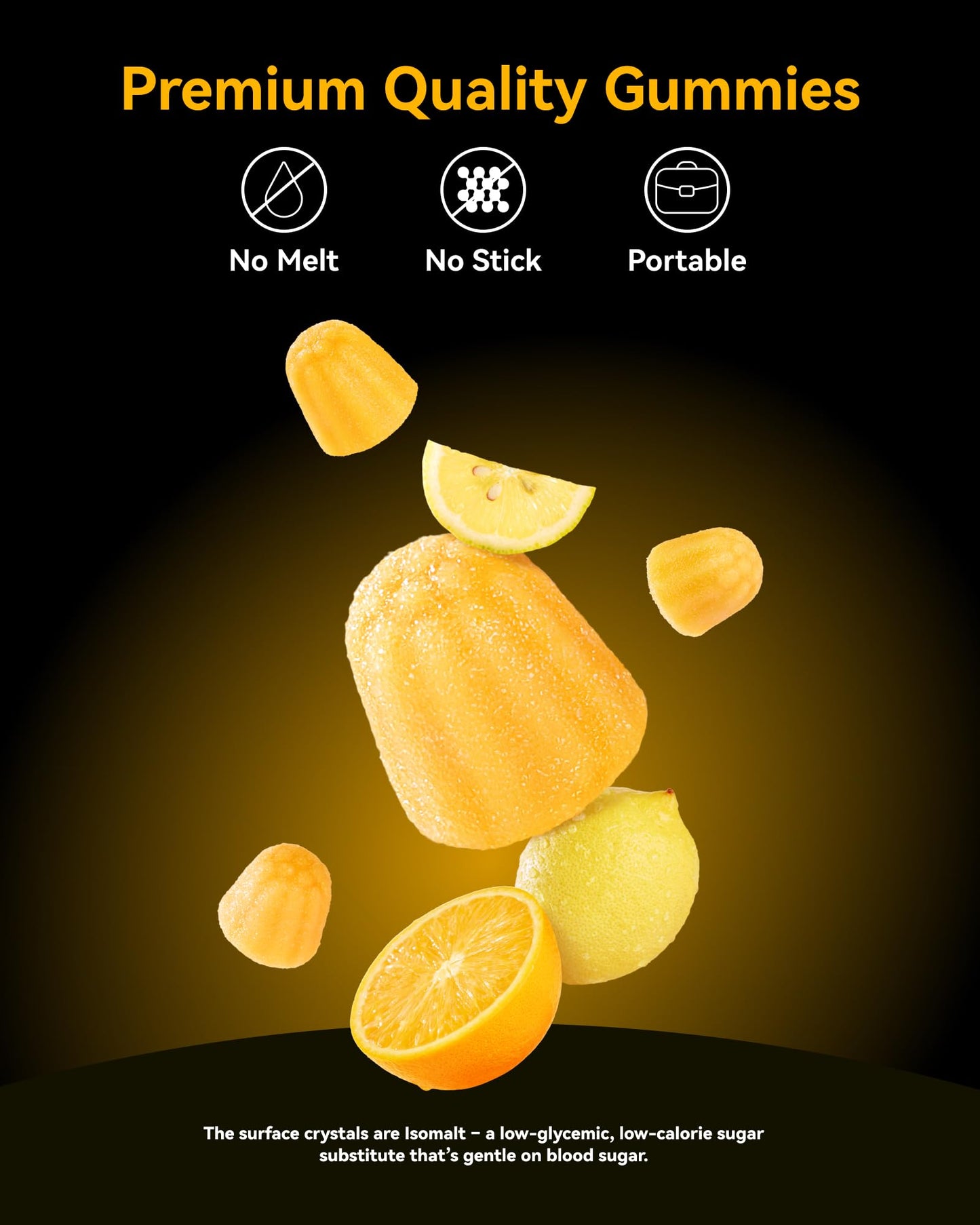 Creatine Gummies for Men 5000 mg -120 Count, Orange Lemon Flavor