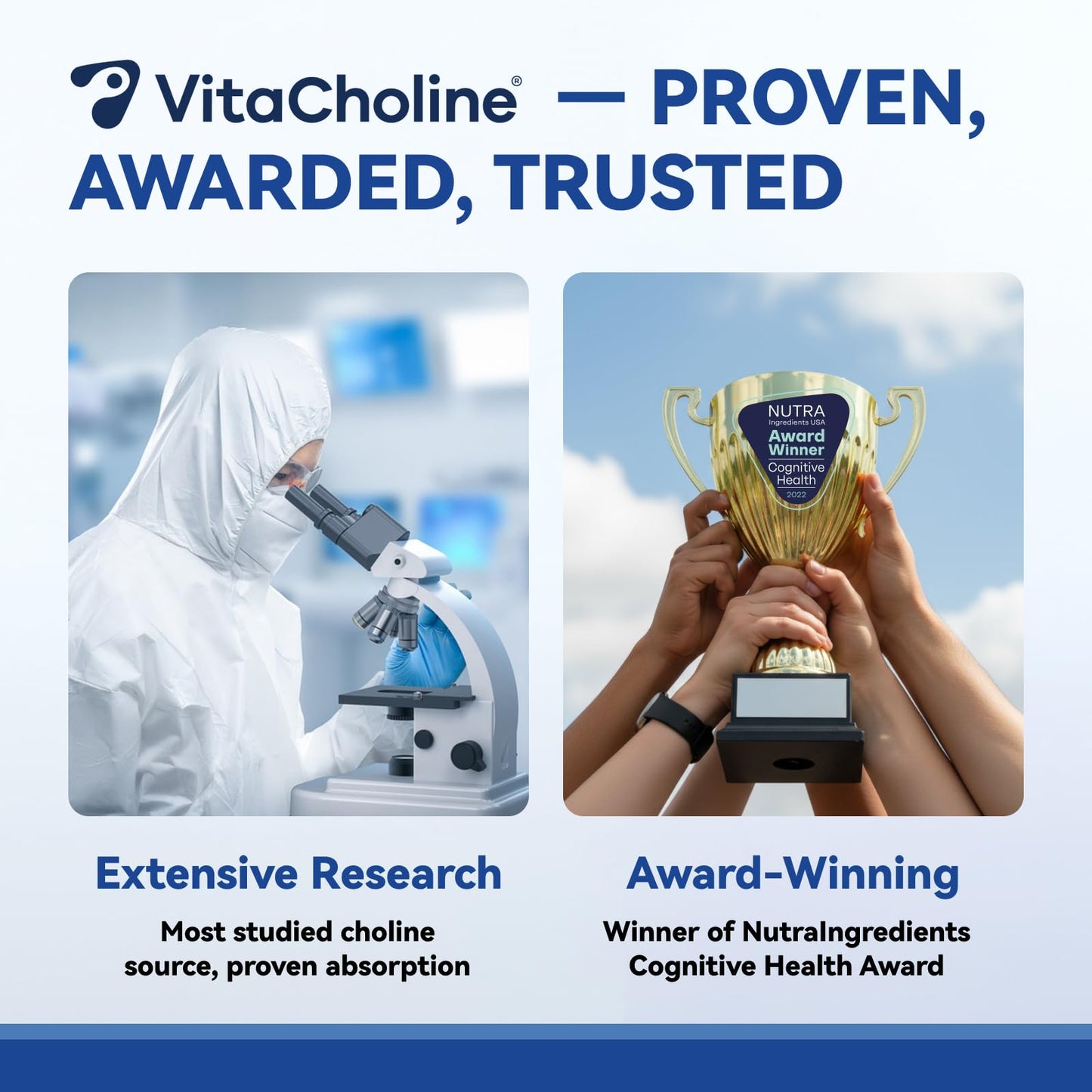 Prenatal Choline Supplements, 500mg Pure VitaCholine®, 30 Day Supply