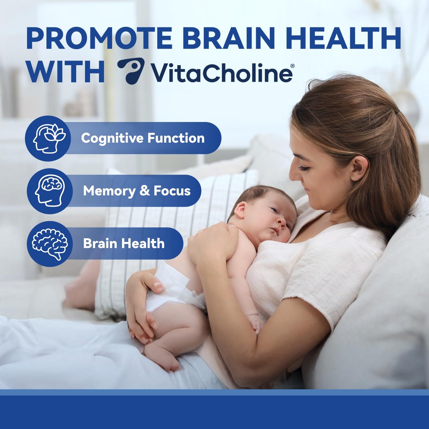 Prenatal Choline Supplements, 500mg Pure VitaCholine®, 30 Day Supply