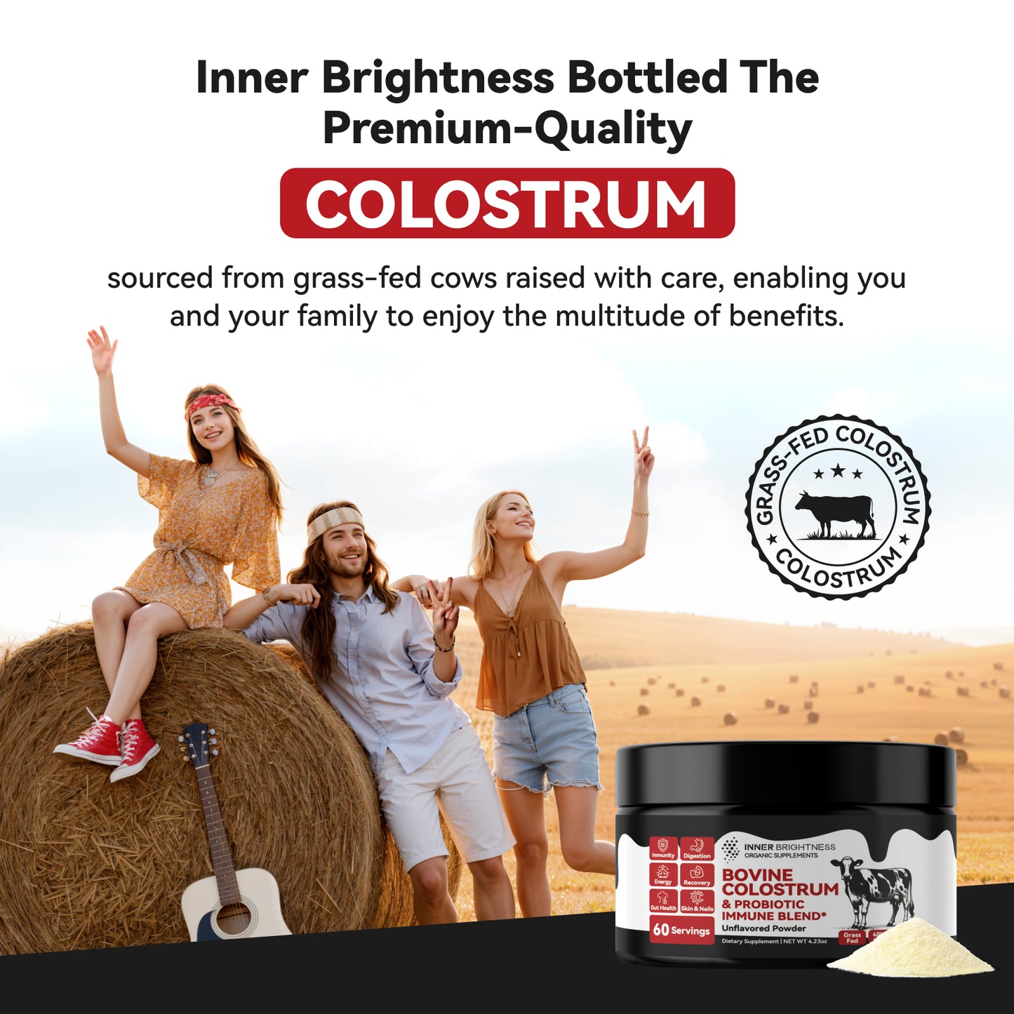 Colostrum Powder, 60 Servings, Unflavored