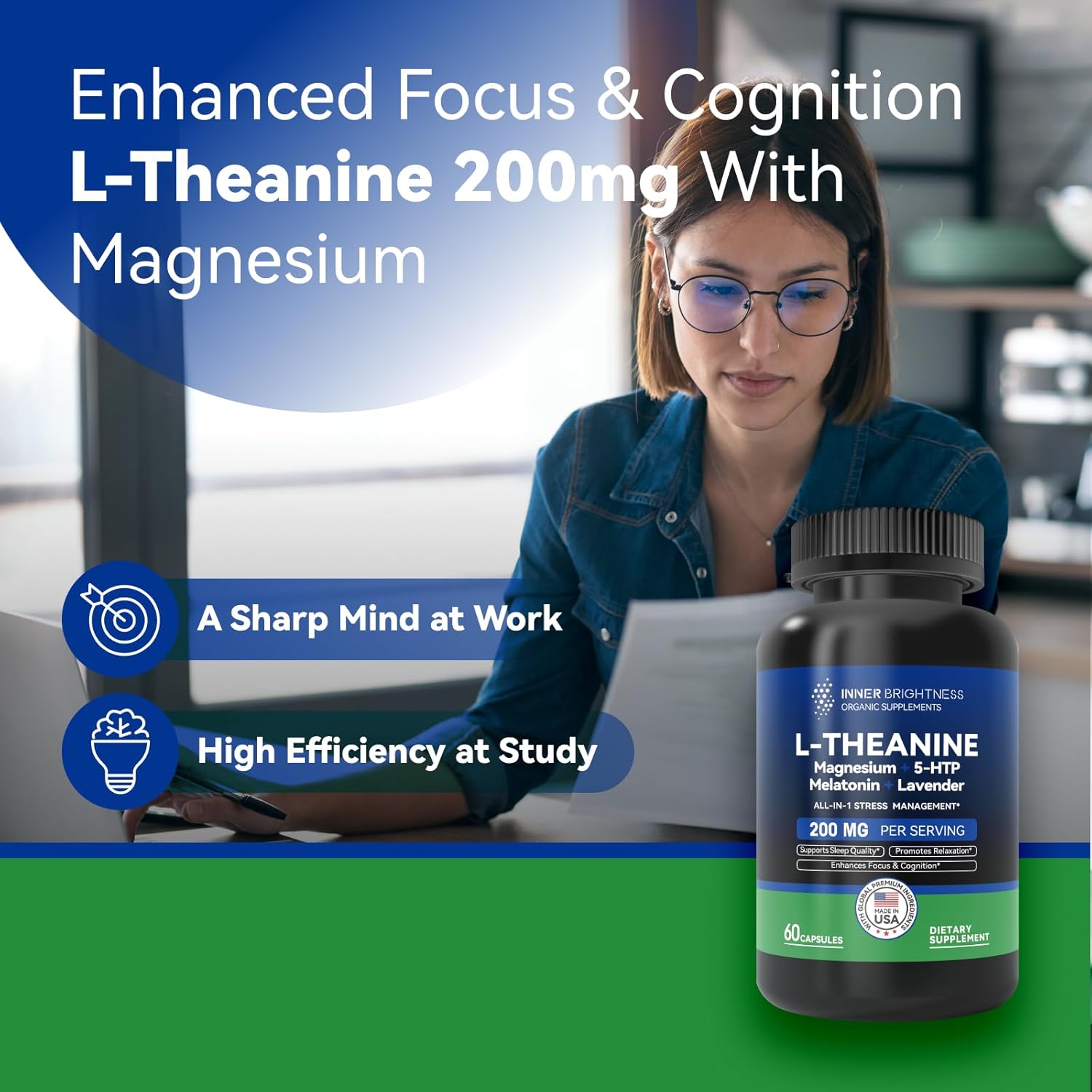 L-Theanine, 60 Capsules