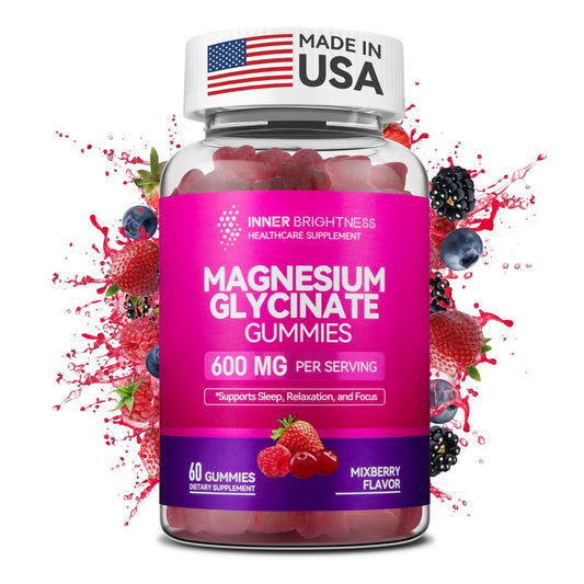 Magnesium Glycinate Gummies, 60 Capsules, 1 Pack, Mixed Berry Flavor