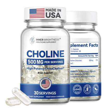 Prenatal Choline Supplements, 500mg Pure VitaCholine®, 30 Day Supply