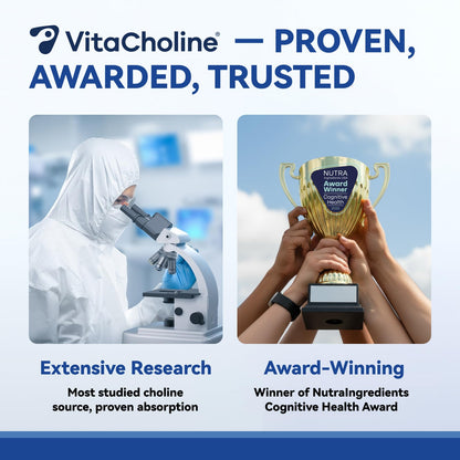 Prenatal Choline Supplements, 500mg Pure VitaCholine®, 30 Day Supply