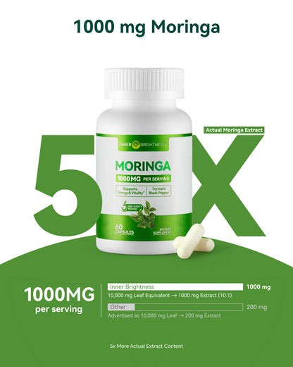 Moringa Capsules 1000mg 60 Count