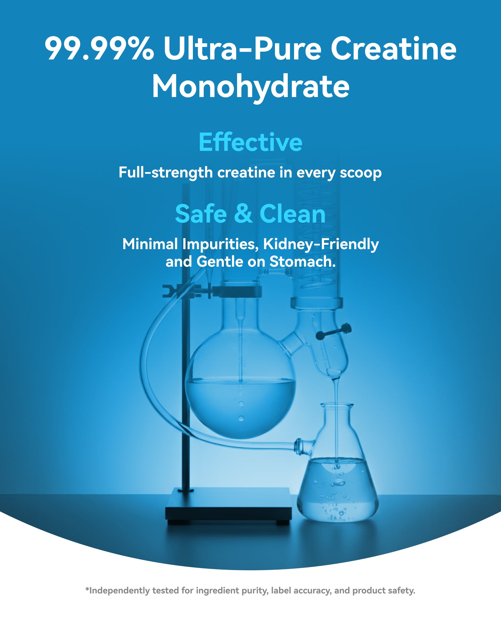 Inner Brightness Creatine Monohydrate Powder - 600-Mesh Micronized Creatine Supplement, 3rd Party Tested, Gentle on Stomach for Muscle Growth & Strength, Unflavored, 100 Servings