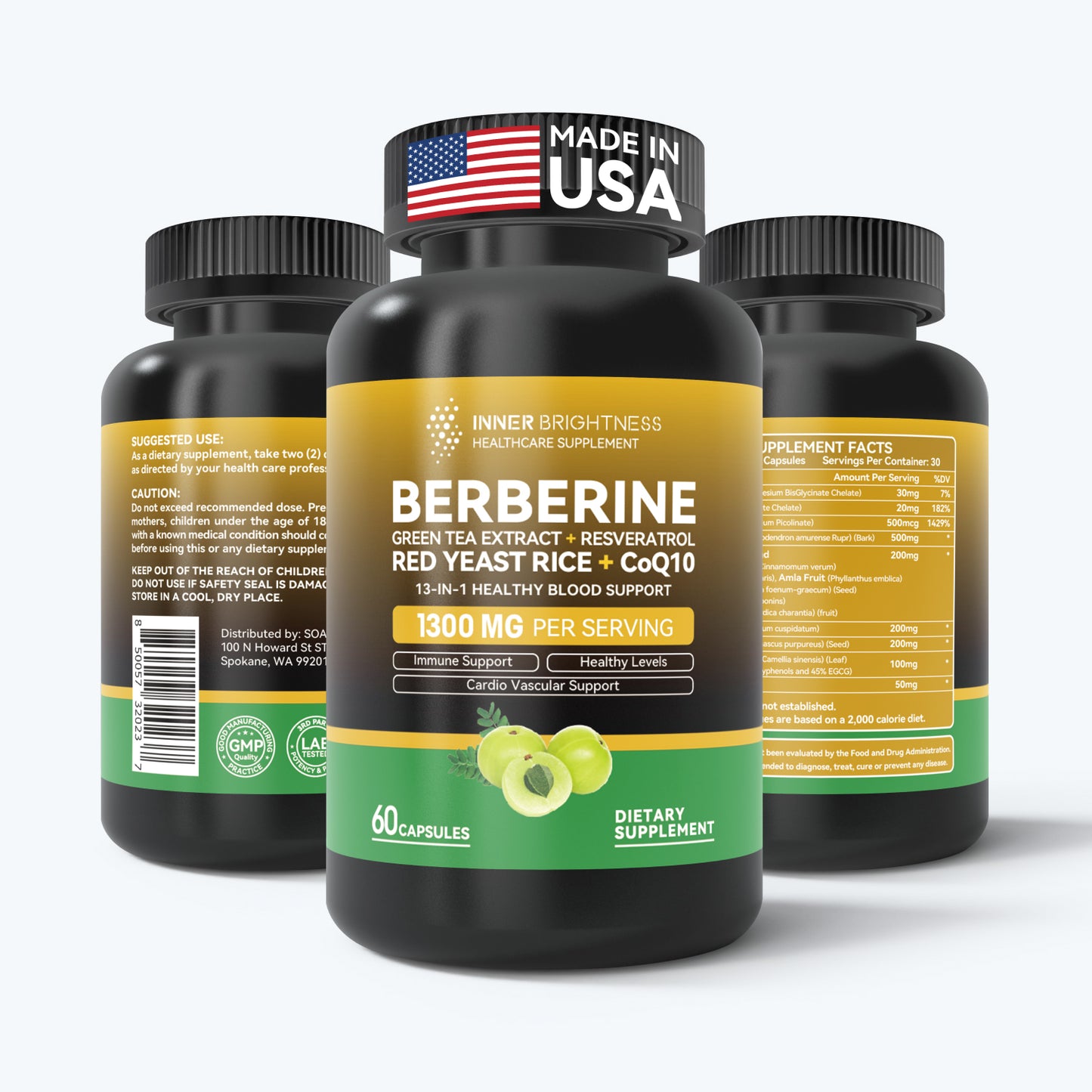 Berberine, 60 Capsules, 1 Pack