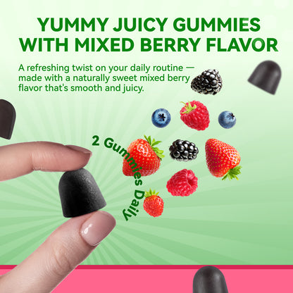 Sea Moss 4000mg Gummies with Ashwagandha，Mixed Berry Flavor – 60 Count