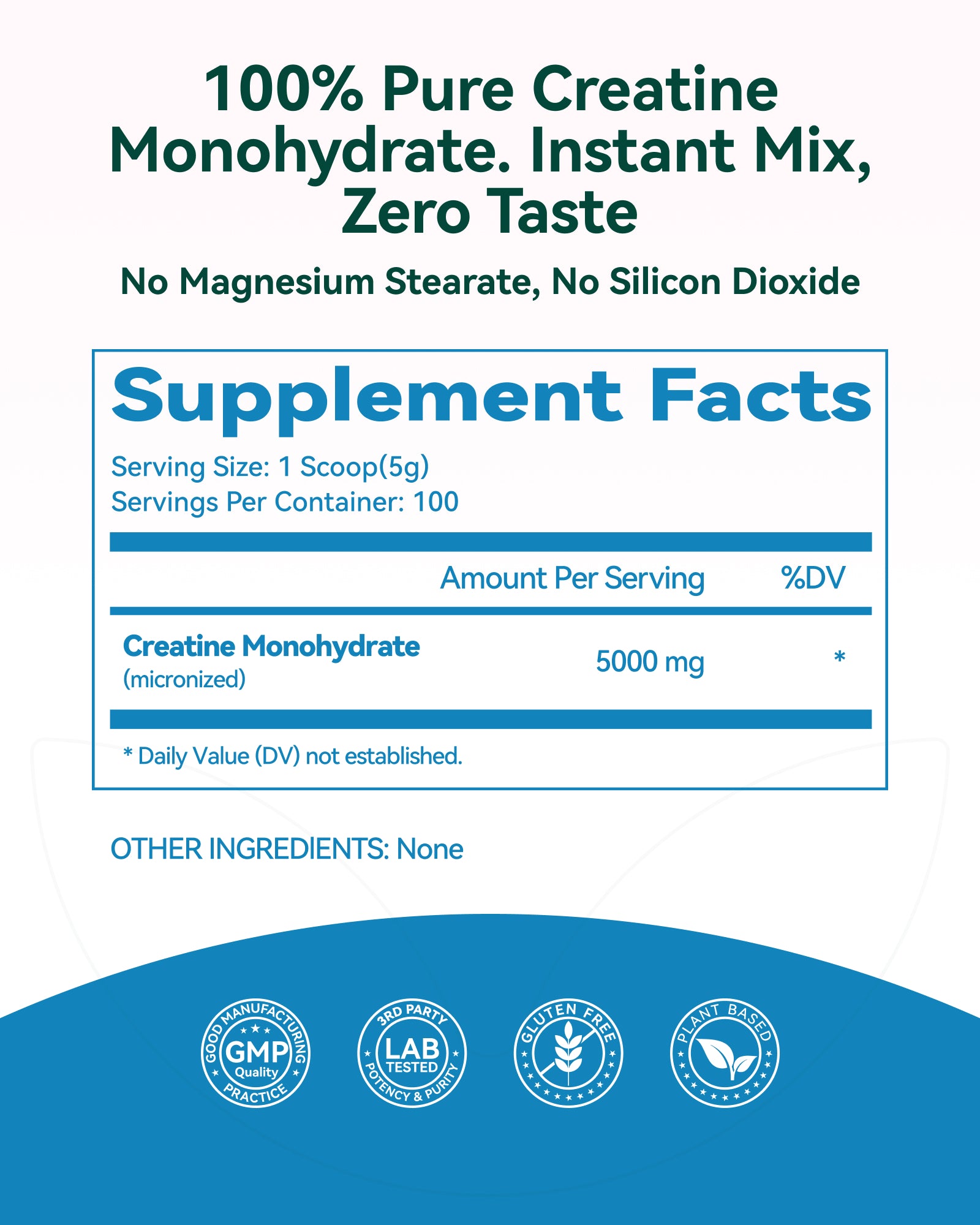 Inner Brightness Creatine Monohydrate Powder - 600-Mesh Micronized Creatine Supplement, 3rd Party Tested, Gentle on Stomach for Muscle Growth & Strength, Unflavored, 100 Servings