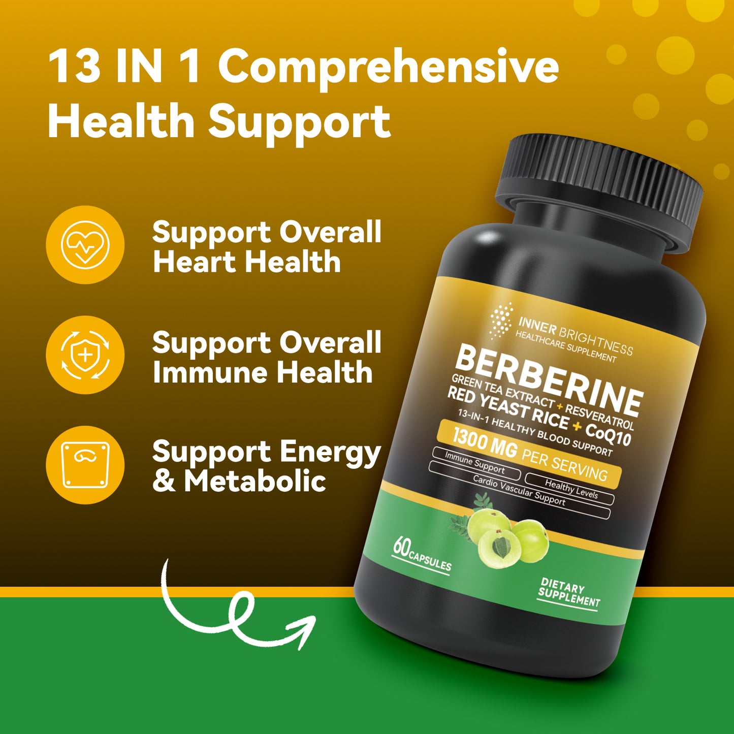 Berberine, 60 Capsules, 1 Pack