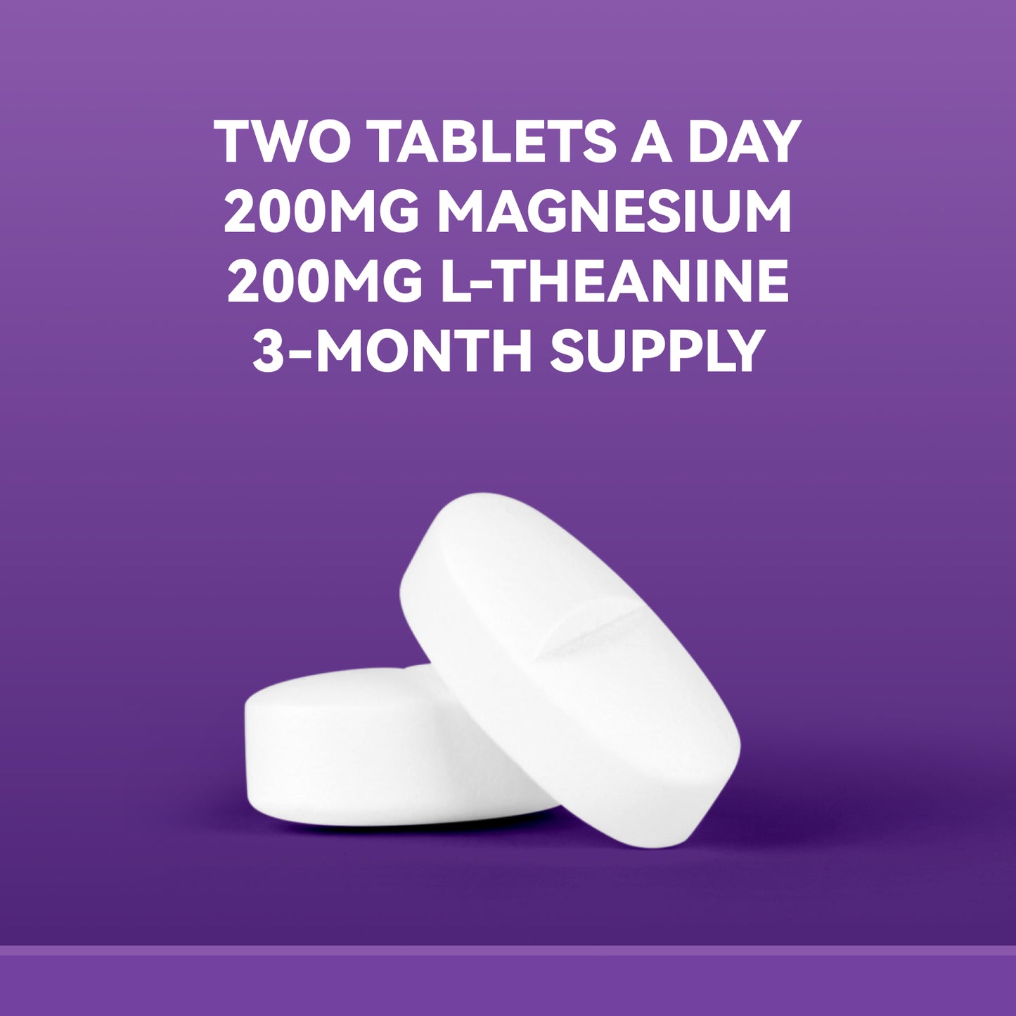 1400 mg pure glycine magnesium + 200 mg L-theanine,200 Tablets