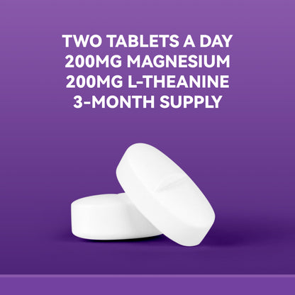 1400 mg pure glycine magnesium + 200 mg L-theanine,200 Tablets