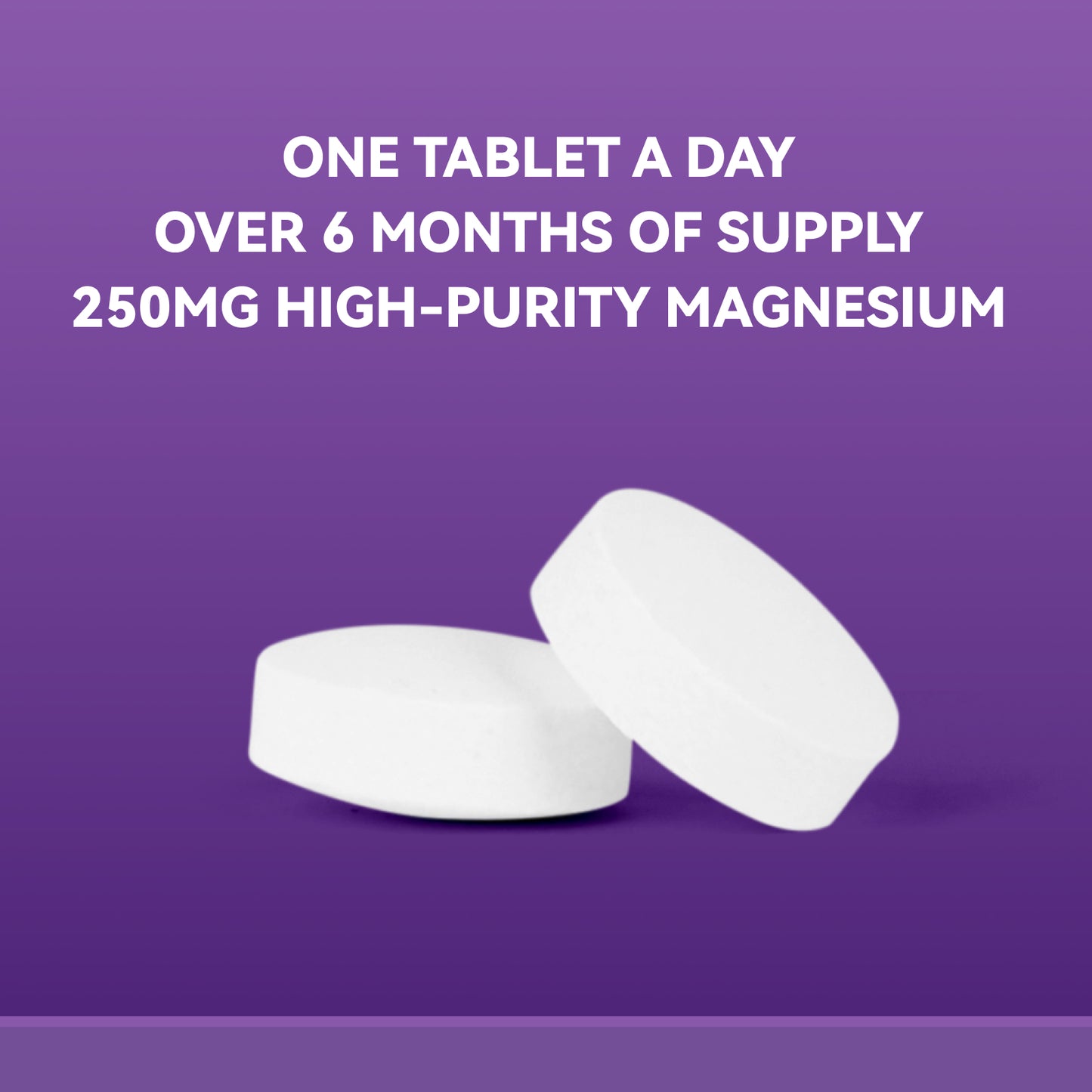 Pure Magnesium 250mg Supplement with Calcium – 200 Tablets