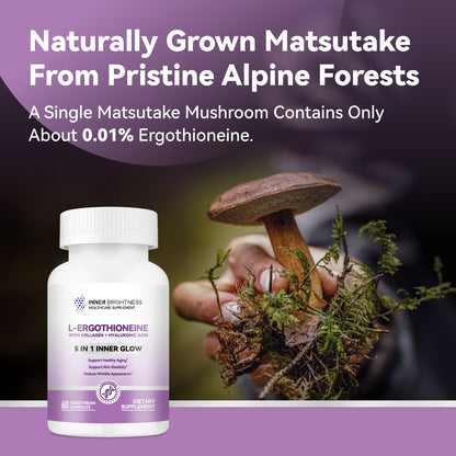 L-Ergothioneine Supplements with Hyaluronic Acid & Collagen for Women, 60ct