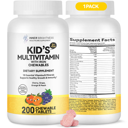Children's chewable multivitamin, tropical fruit flavor, 200 Count