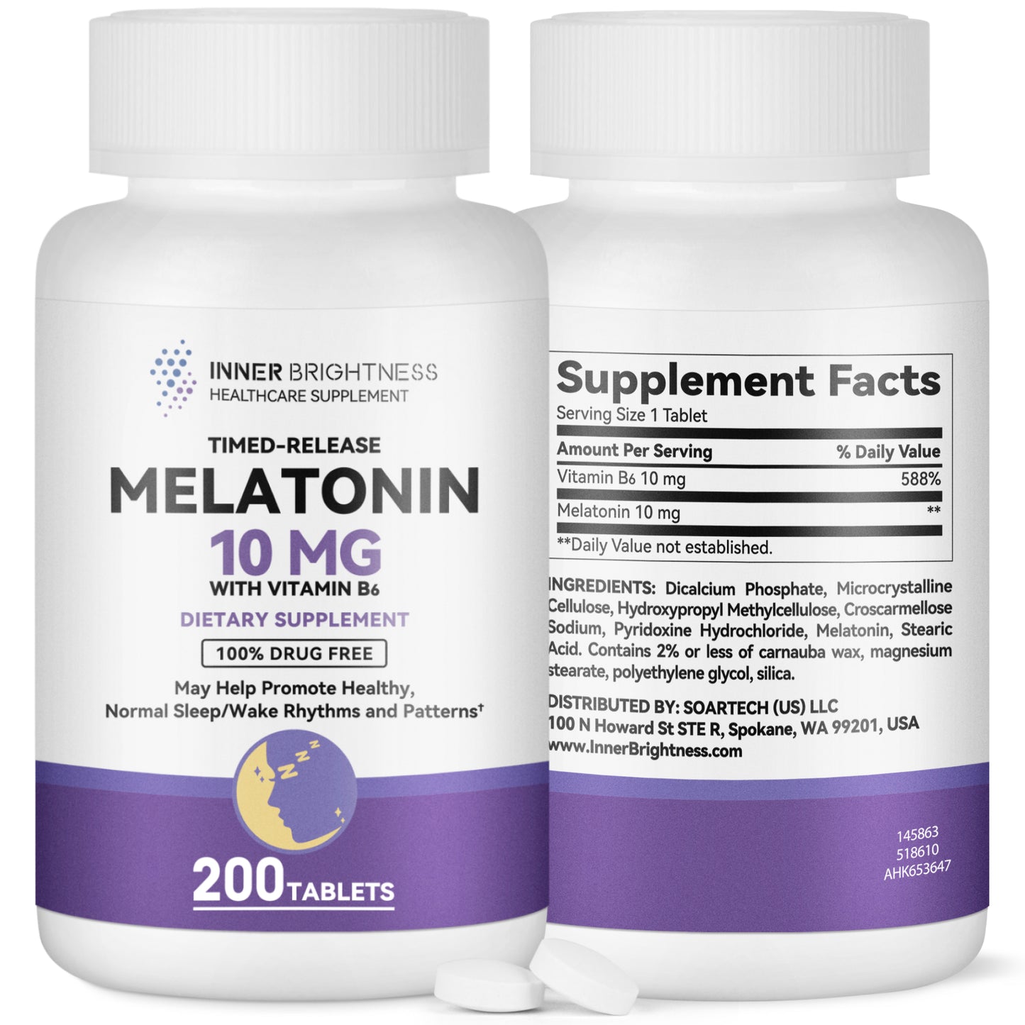 Melatonin 10mg Tablets - Timed Release Melatonin 200 Tablets