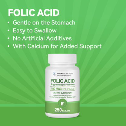 Folic acid supplement - 250 Count