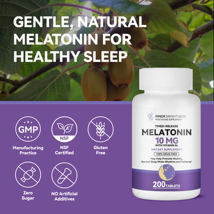 Melatonin 10mg Tablets - Timed Release Melatonin 200 Tablets