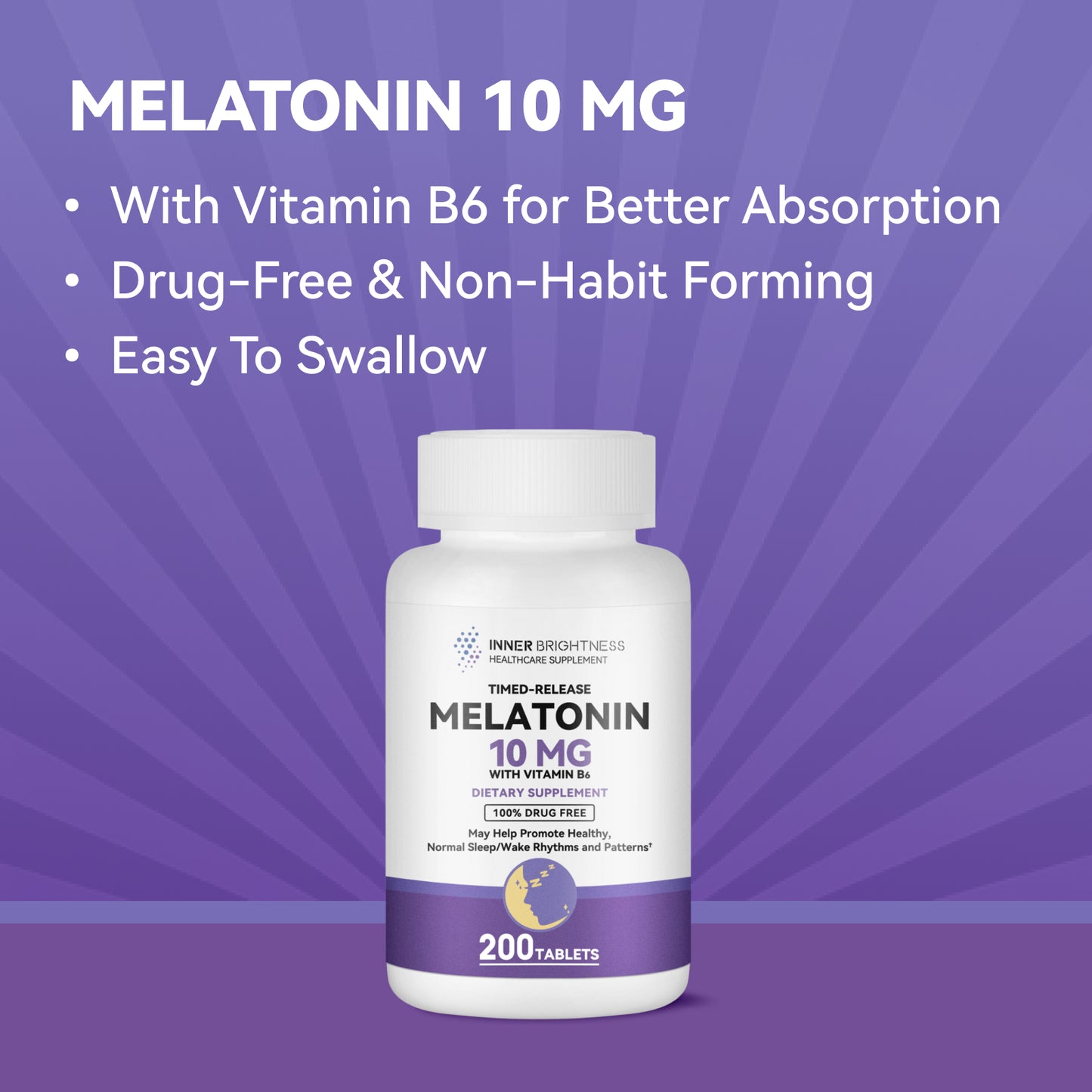Melatonin 10mg Tablets - Timed Release Melatonin 200 Tablets