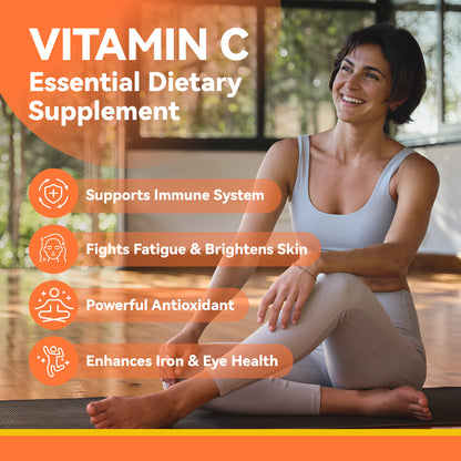 Vitamin C 500 mg Chewable, Dietary Supplement for Immune Support, 250 Tablets