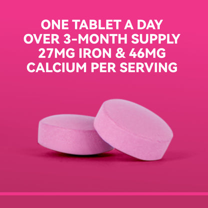 Iron Supplement, Iron 27mg Iron Supplement for Women, 100 Tablets