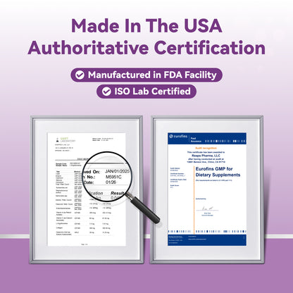 L-Ergothioneine Supplements with Hyaluronic Acid & Collagen for Women, 60ct