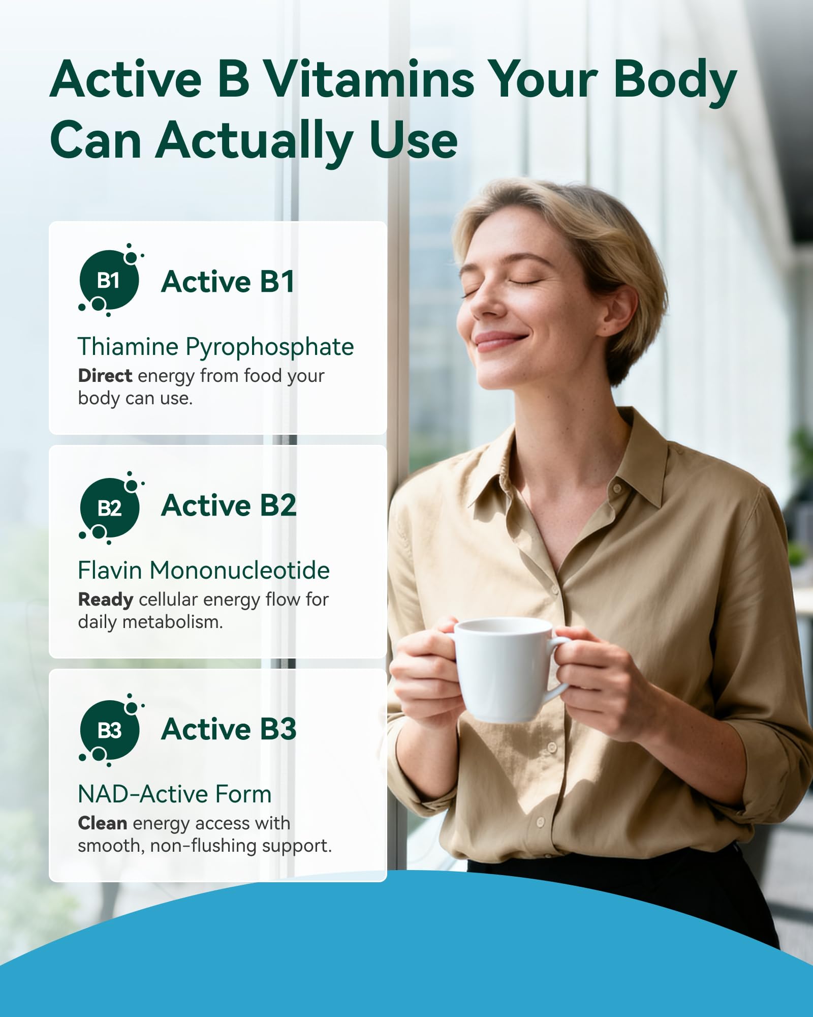 Inner Brightness Vitamin B Complex - Fully Methylated Active B12, B6, Folate - for Energy, Focus, Mood & Nerve Health - Non-GMO Vegan Gluten-Free with B1, B2, B3, B5, B7-90 Capsules for 3 Months