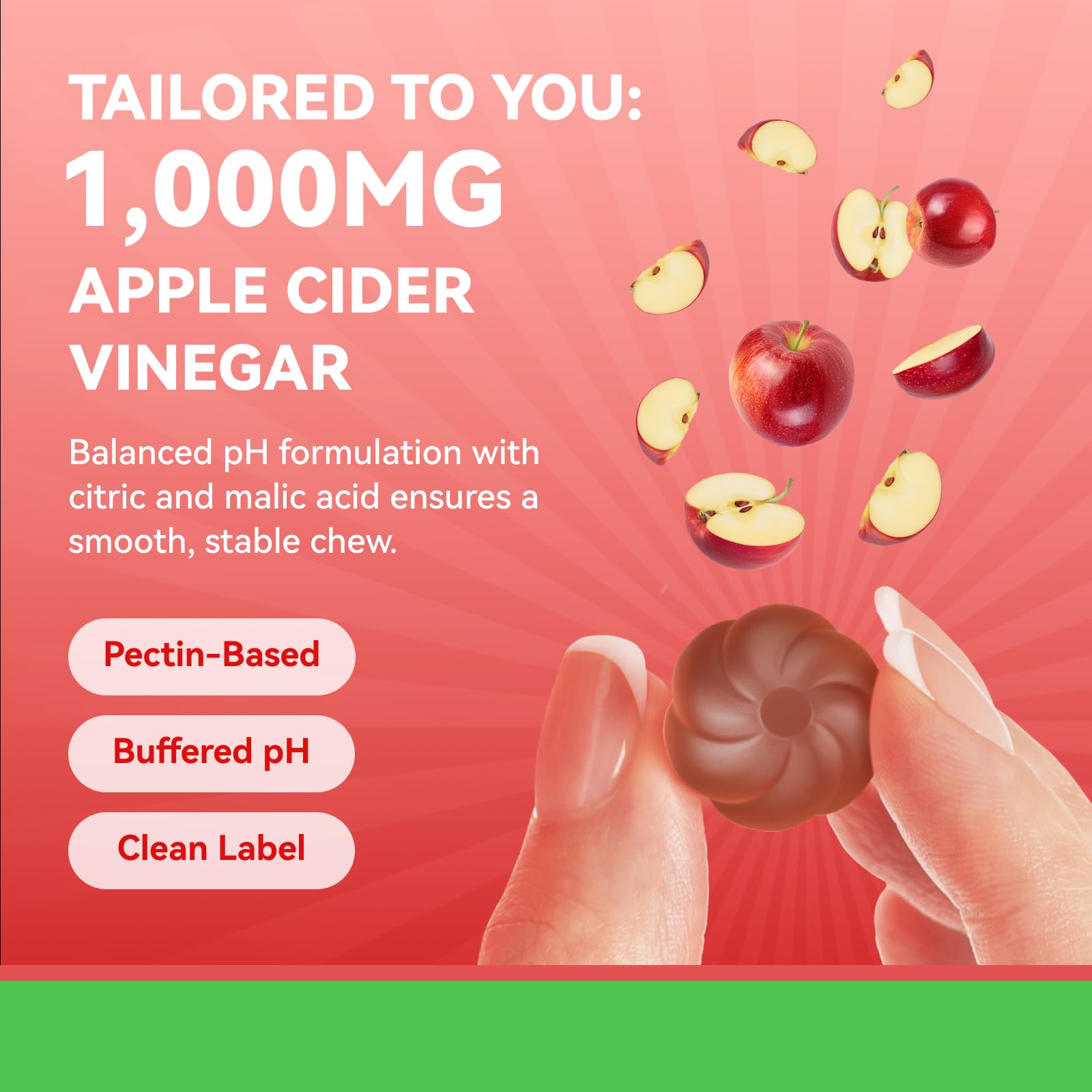 Apple Cider Vinegar Gummies, ACV Gummies, Detox Cleanse for Weight Loss, Weight Loss for Women - Gut Health & Digestive Comfort - Vegan, Gluten-Free, non-GMO - Apple Flavor, 60 Count