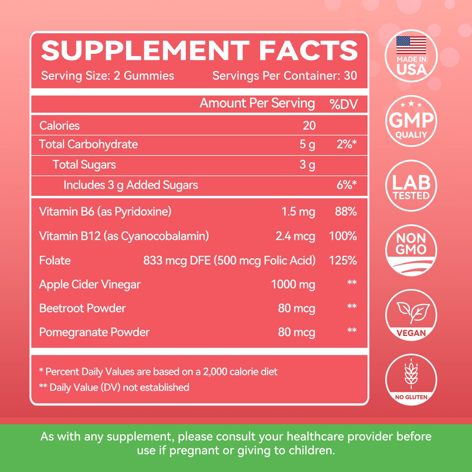 Apple Cider Vinegar Gummies, ACV Gummies, Detox Cleanse for Weight Loss, Weight Loss for Women - Gut Health & Digestive Comfort - Vegan, Gluten-Free, non-GMO - Apple Flavor, 60 Count