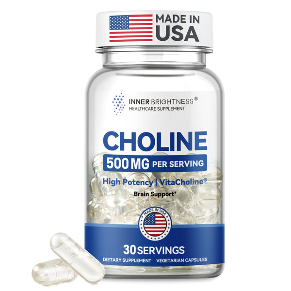 Prenatal Choline Supplements, Liquid Capsules for Focus, Memory, and Energy, 500mg Pure VitaCholine®, Supports Baby’s Cognitive Development in Pregnancy, 30 Day Supply, Made in the USA