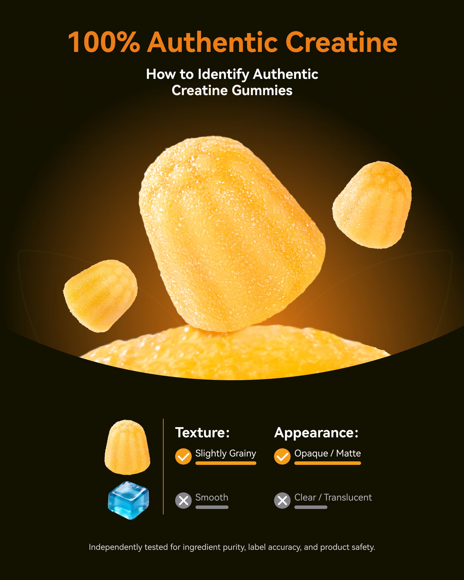 Creatine Monohydrate Gummies for Men & Women 5000 mg, 3rd Party Tested, Creatine Chews for Muscle Growth, Strength & Energy Support, Sugar Free, Vegan, 120 Count, Mango Passionfruit