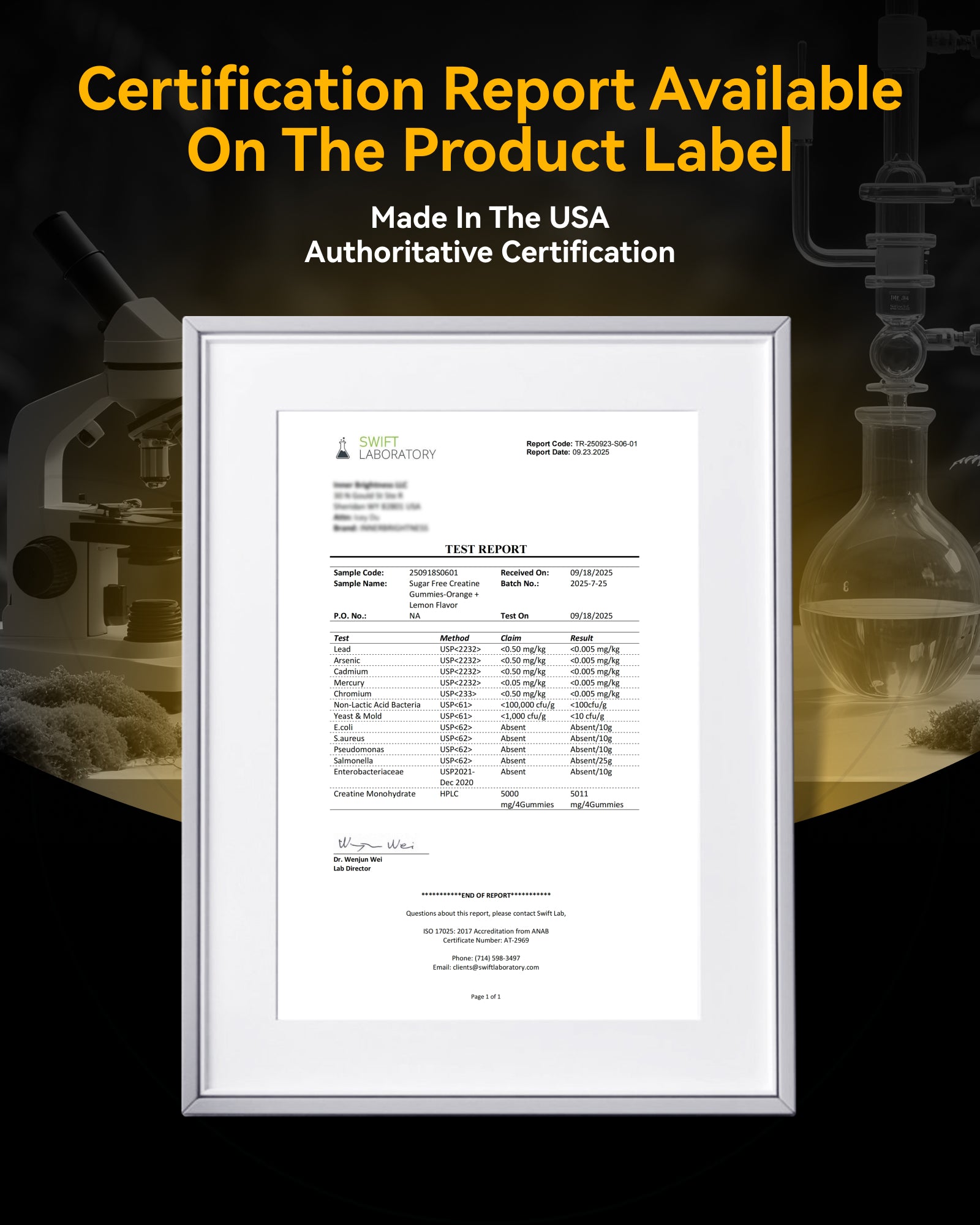 Creatine Monohydrate Gummies for Men & Women 5000 mg, 3rd Party Tested, Creatine Chews for Muscle Growth, Strength & Energy Support, Sugar Free, Vegan, 120 Count, Orange Lemon