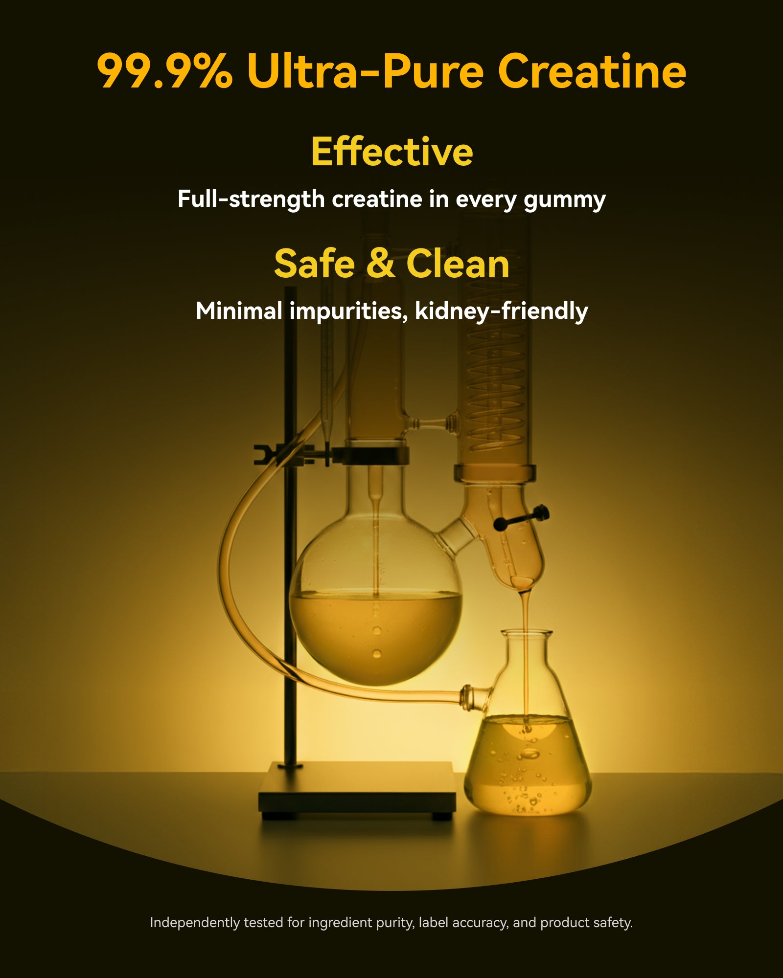 Creatine Monohydrate Gummies for Men & Women 5000 mg, 3rd Party Tested, Creatine Chews for Muscle Growth, Strength & Energy Support, Sugar Free, Vegan, 120 Count, Orange Lemon