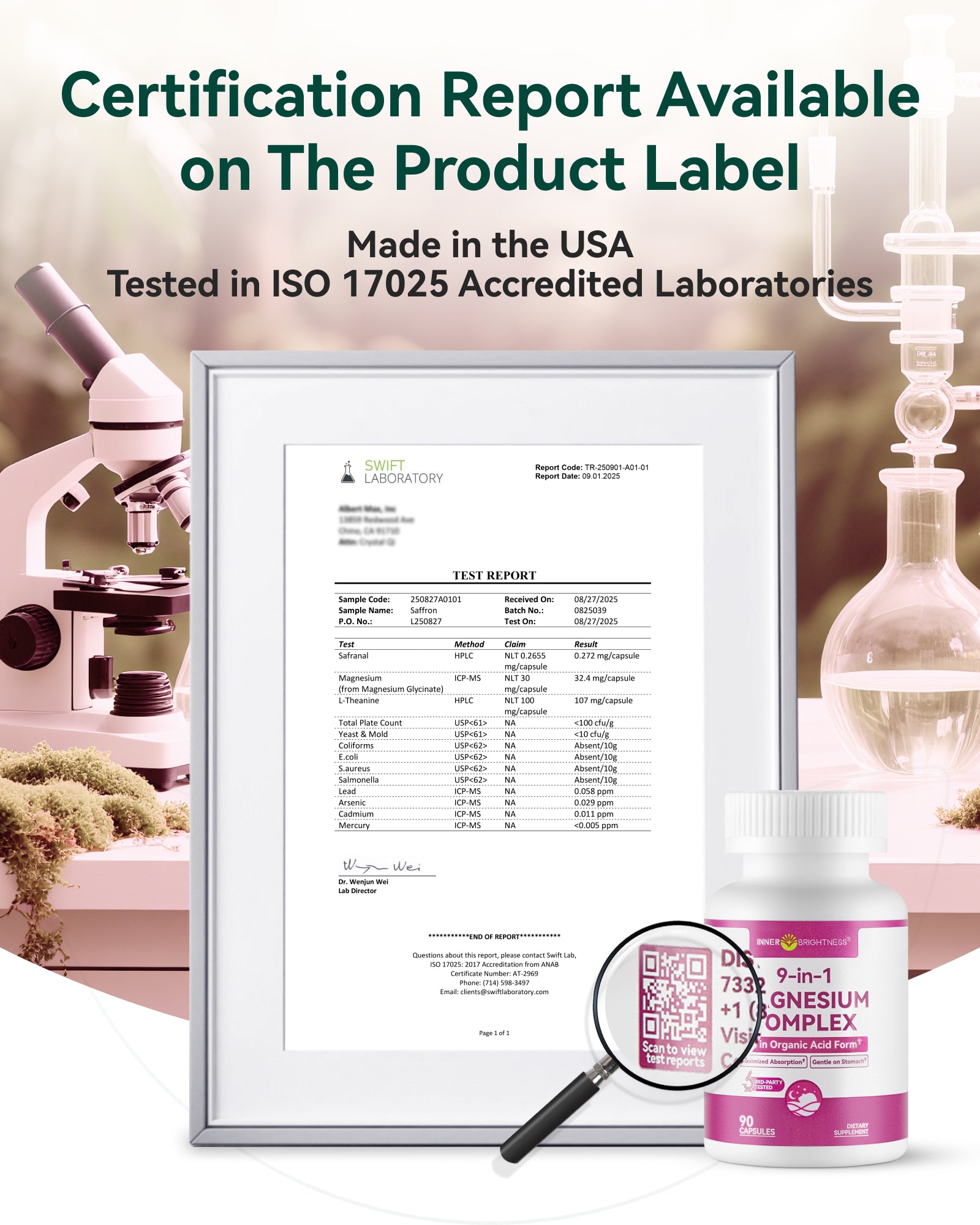 9-in-1 Magnesium Complex, 300mg Magnesium from 9 Organic Forms, Glycinate, Citrate, Malate, High Absorption for Sleep & Relaxation, Energy & Muscle Support, 90 Capsules