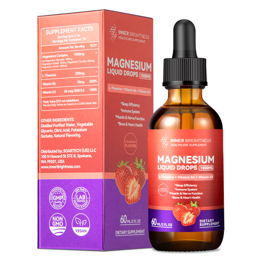 Magnesium Glycinate Liquid Drops, 60ml, Strawberry Flavor